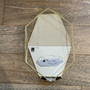 Gold Prisma Jewelry Tray New